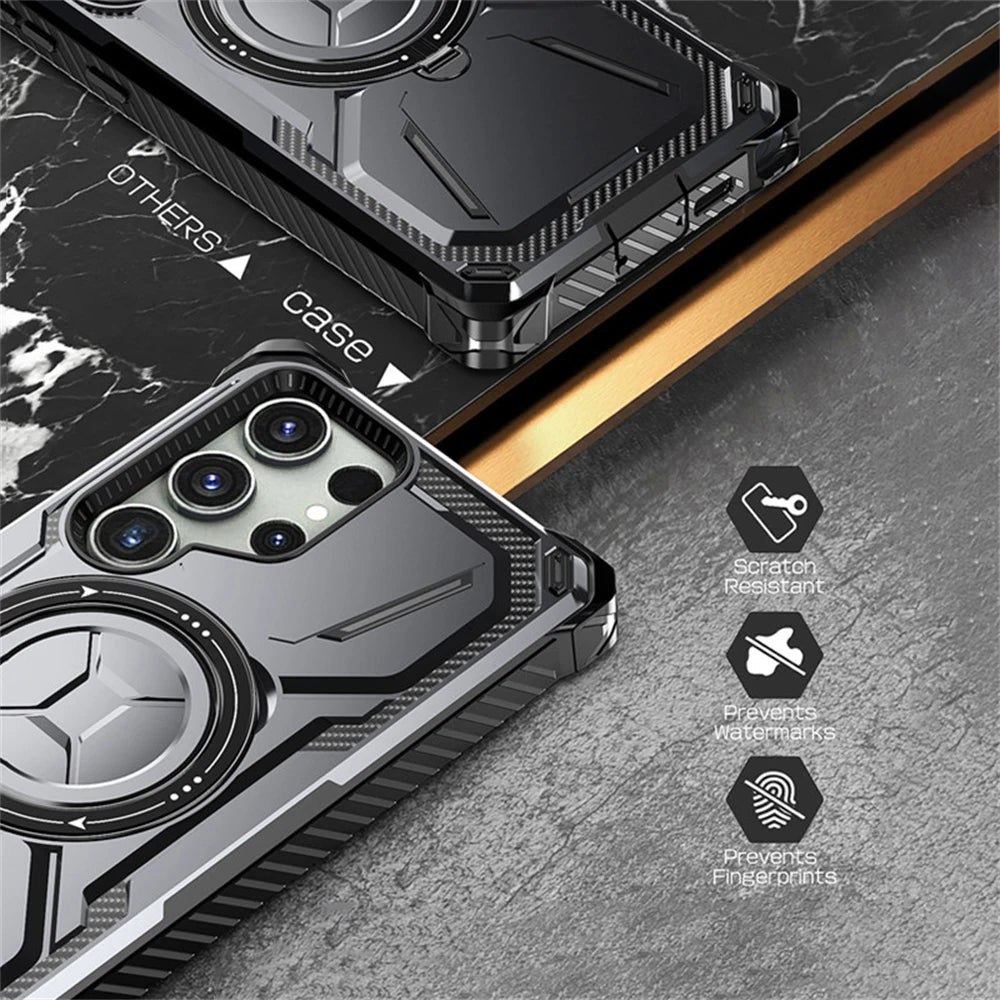Vector Quest: Case for Samsung S24 S23 Shockproof Cover, Wireless Charging