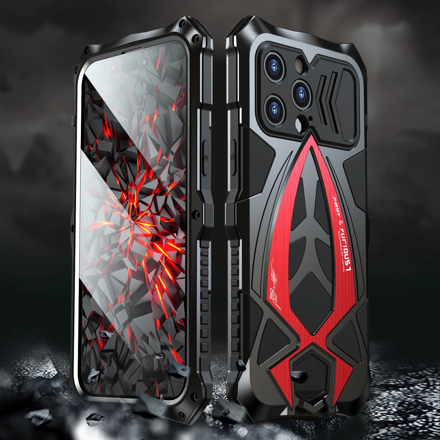 Vector Quest: Ultra Strong Military Grade Aluminum Alloy / Silicone Case For iPhone 16 15 14 13 12 11