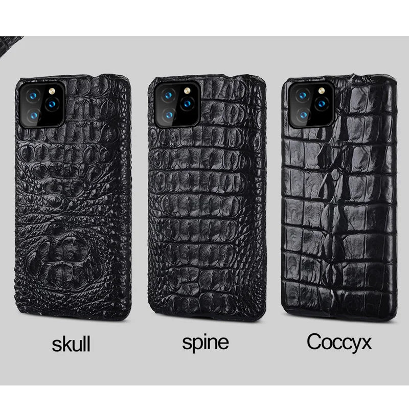 Vector Quest: Premium Crocodile Leather Phone Case For iPhone 15 14 13 12