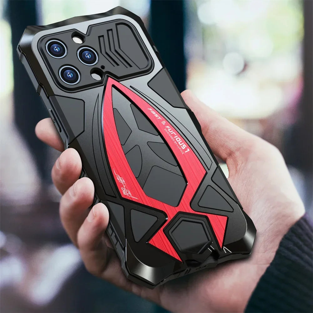 Vector Quest: Ultra Strong Military Grade Aluminum Alloy / Silicone Case For iPhone 16 15 14 13 12 11