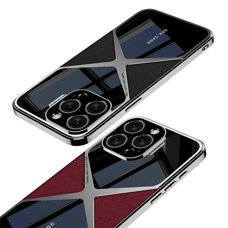 Vector Quest: Electroplated frame Phone Case For iPhone 16