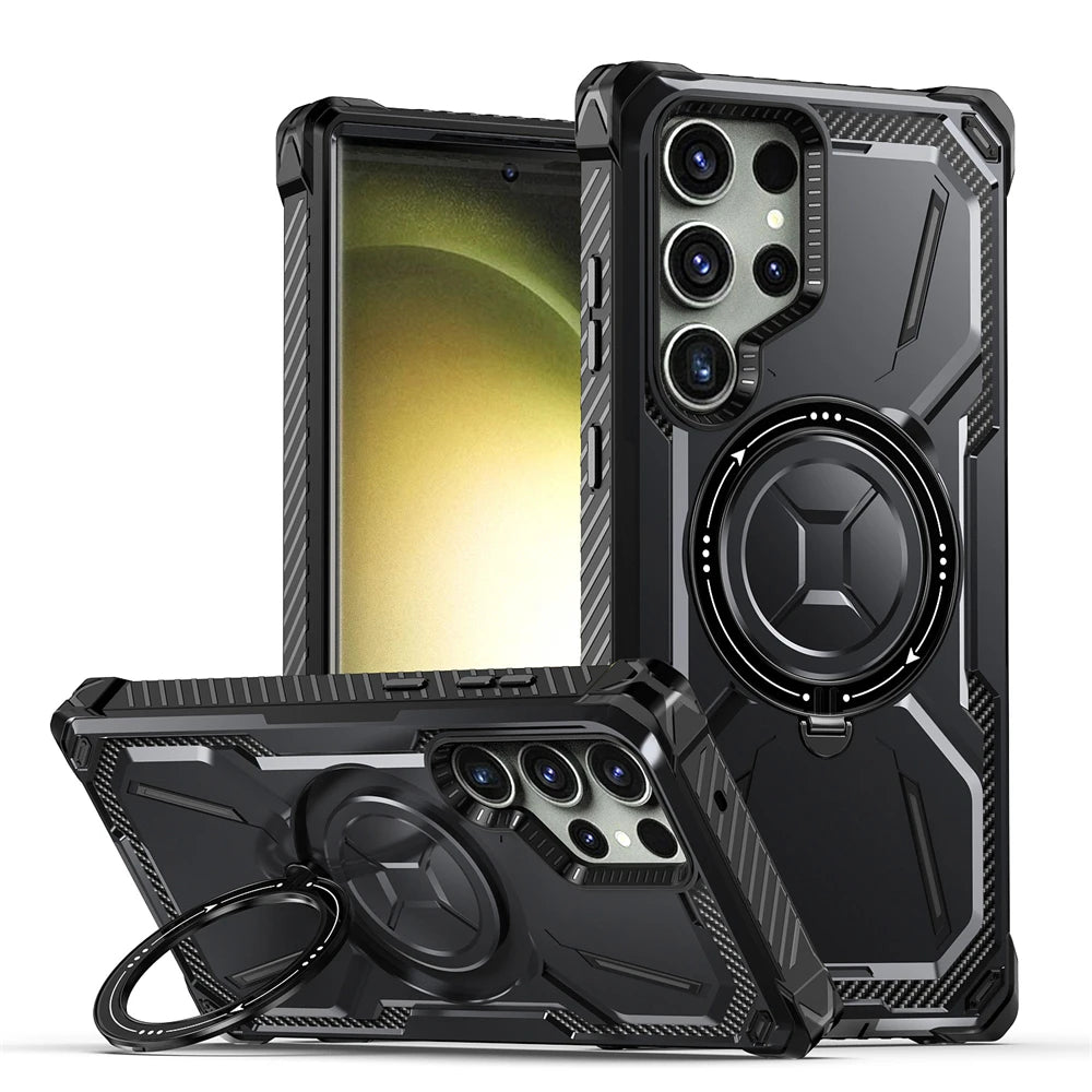 Vector Quest: Case for Samsung S24 S23 Shockproof Cover, Wireless Charging