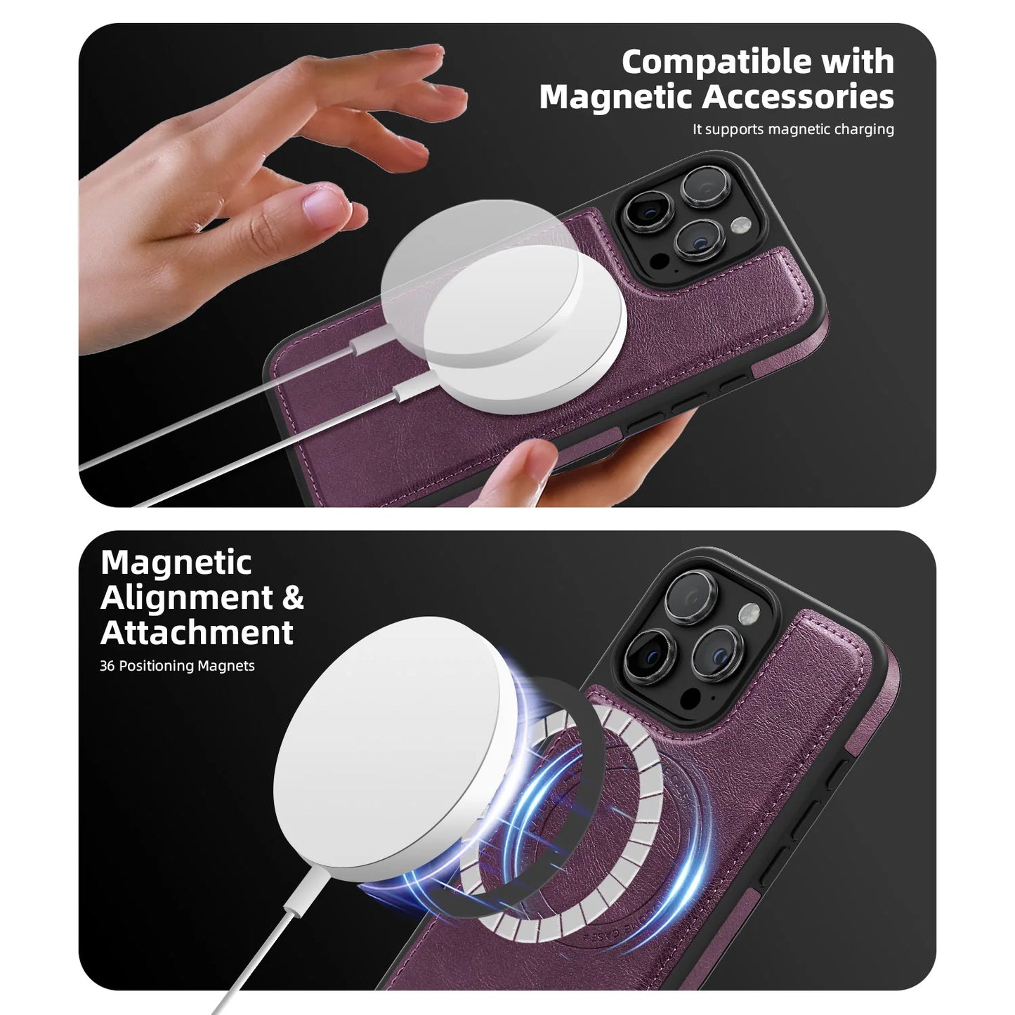 Vector Quest: Magsafe Magnetic Multifunctional Card Pack Holder Phone Case For iPhone 16 15 14