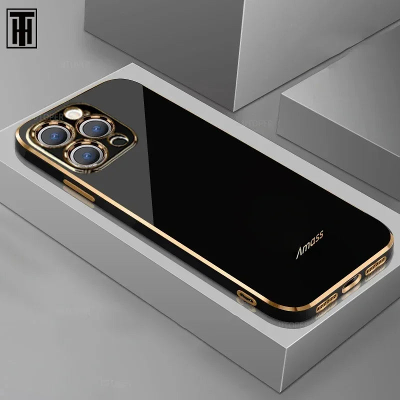 Vector Quest: Luxury Case, Glossy Shockproof Protective Cover For iPhone 16 15 14