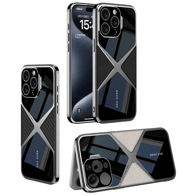 Vector Quest: Electroplated frame Phone Case For iPhone 16