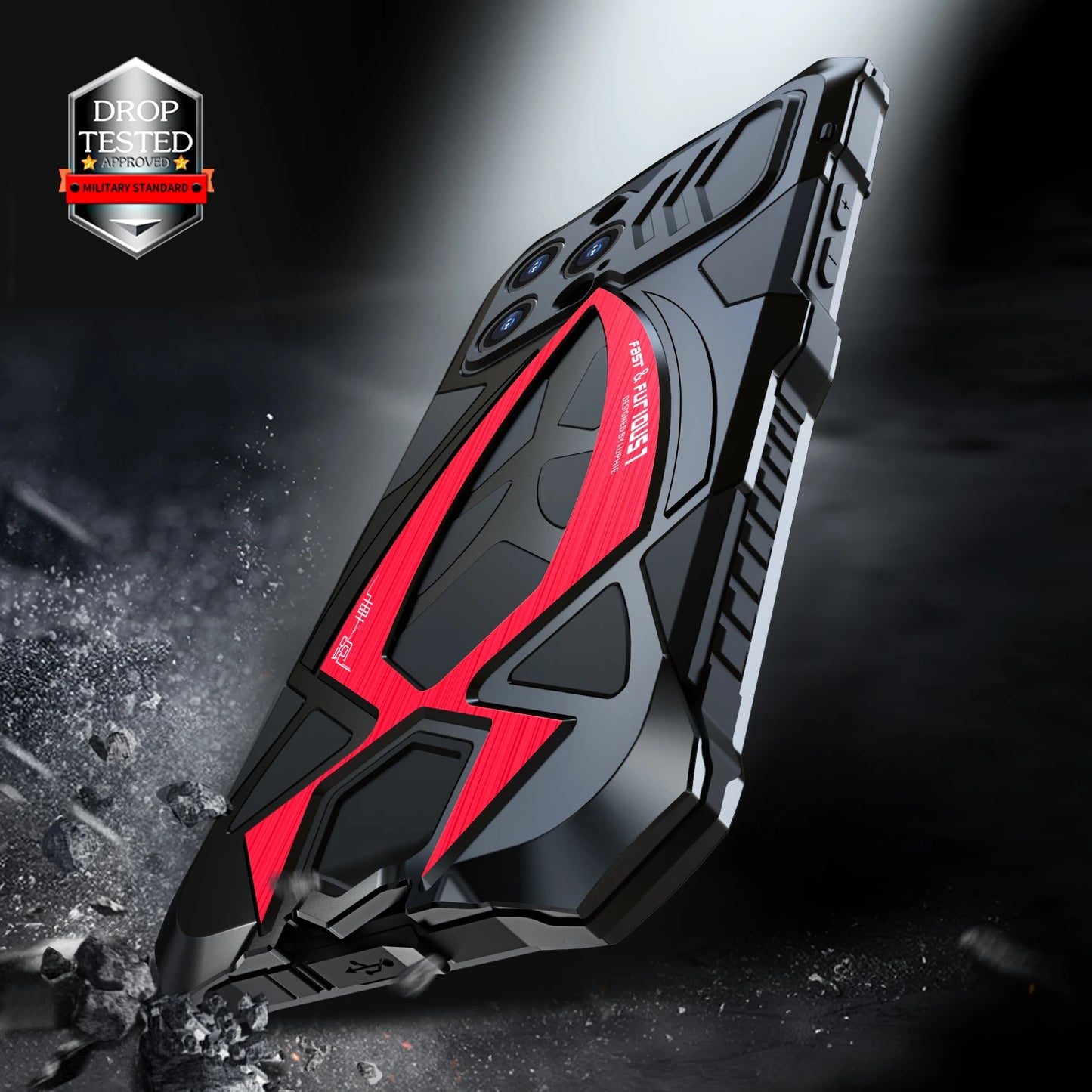 Vector Quest: Ultra Strong Military Grade Aluminum Alloy / Silicone Case For iPhone 16 15 14 13 12 11