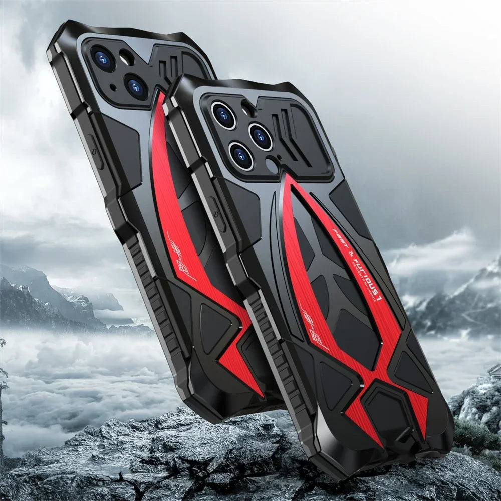 Vector Quest: Ultra Strong Military Grade Aluminum Alloy / Silicone Case For iPhone 16 15 14 13 12 11
