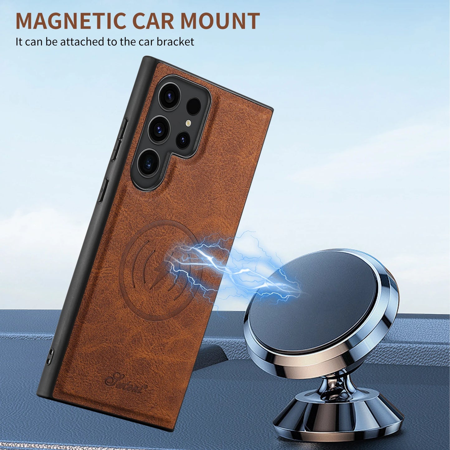 Vector Quest: luxury Leather Phone Case For Samsung S24 S23 Featuring Magnetic Card Holder Wallet