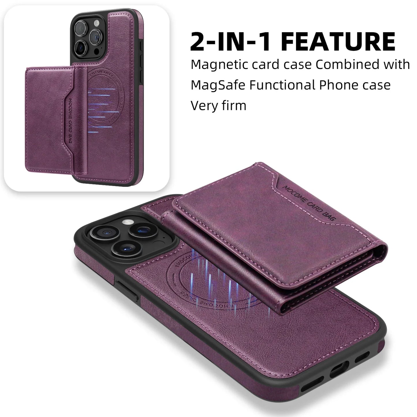 Vector Quest: Magsafe Magnetic Multifunctional Card Pack Holder Phone Case For iPhone 16 15 14