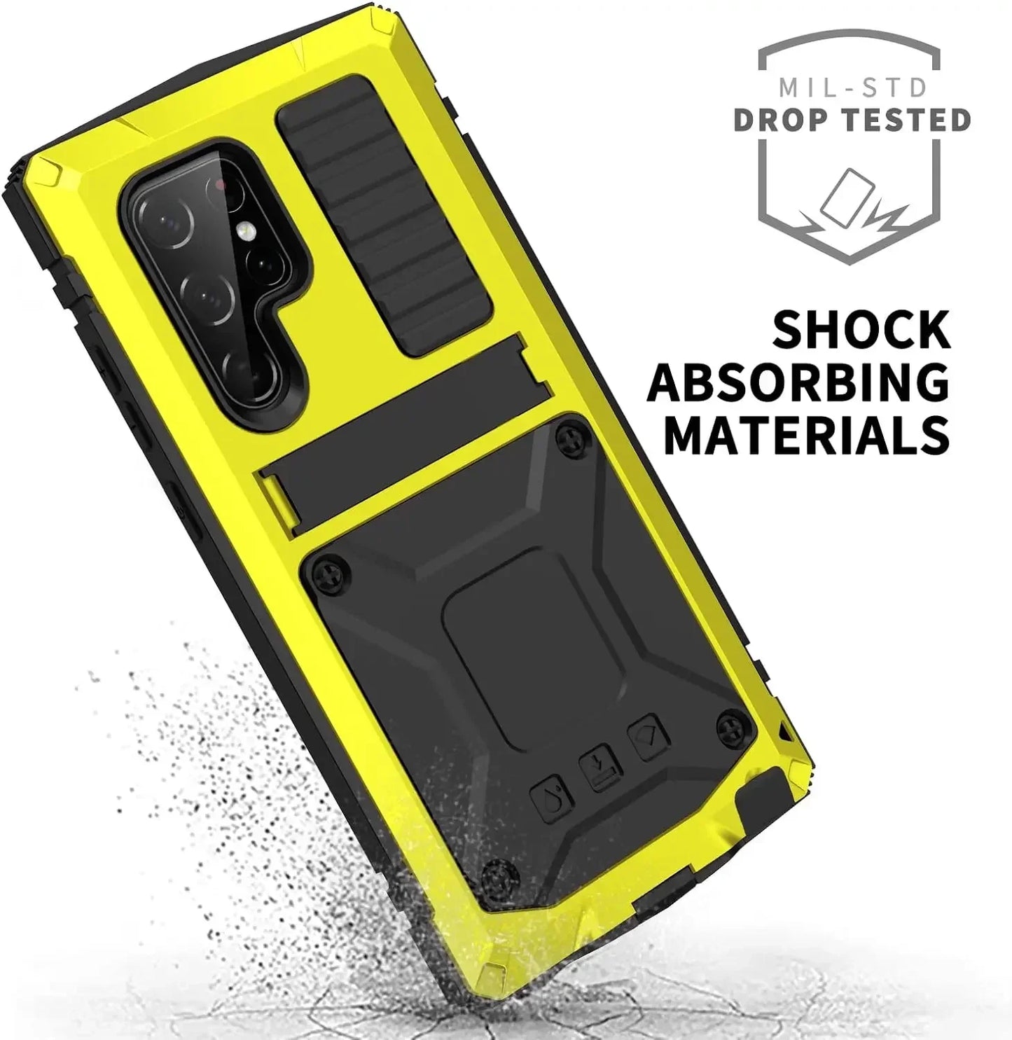 Vector Quest: Heavy Duty Aluminum Alloy Casing with 360° Armor Protection For Samsung S24 S23 S22 S21